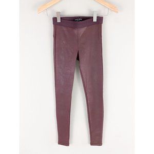 David Lerner Barlow Oxblood Coated Croc Textured Maroon Leggings Revolve XS